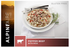 AlpineAire Foods Pepper Beef with Rice-Dried/Dehydrated Entrée Meal – pack of 6