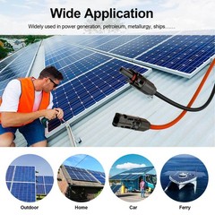50ft Black + Red 10AWG Solar Panel Extension Cable Flexible Wire Connectors