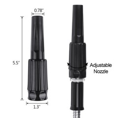 25 50 75 100FT Stainless Steel Metal Garden Water Hose Pipe Flexible Lightweight