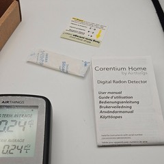 Airthings Corentium Home Radon Detector 223 Portable, Lightweight, Easy-to-Use,