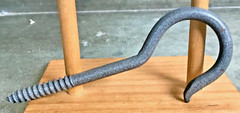 Screw in 4 1/4″ Ceiling Wall Hook Iron silver Hanging Plants Decorations New FS