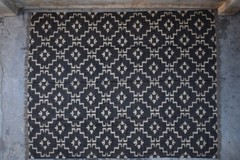 Floor Kilim Dhurrie Rugs 8×10 Black Color Large Jute Kilim Flat Weave