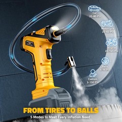 Cordless Air Compressor for Dewalt 20V Max Battery,150PSI Portable Tire Inflator