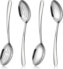 10.3-in Large Serving Spoons Set, 18/0 Stainless Steel, Heavy Duty, 2 Serving &