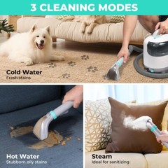 HAUSHOF Steam Portable Carpet and Upholstery Cleaner Deep Couch Cleaner Machine