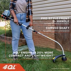 Senix 4QL 26.5cc 4-Cycle 17 In. Curved Shaft Gas Powered String Trimmer GTC4QL-L
