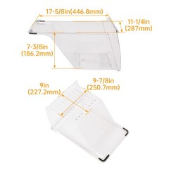 Clear Crisper Drawer Compatible with Frigidaire Refrigerator 240337103 PS429854