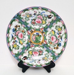 1 Williams Sonoma Famille Rose Salad Plate 8.75″ NEW Blue Easter Spring