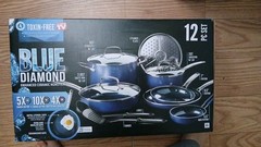 NEW Blue Diamond Toxin-Free Ceramic Nonstick Cookware Set – Blue (12 Piece)