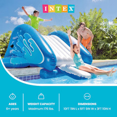 Intex 58849EP Kool Splash Inflatable Play Center Swimming Pool Water Slide Blue
