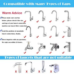 Faucet Water Filter Tap Filtration Kitchen Sink Mount Purifier System 360°Rotate