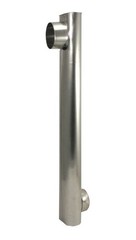 Deflect-O Aluminum Silver/White Oval Adjustable Skinny Duct 4.875 D x 27 to 48″L