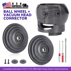 Ball Wheel+Vacuum Head Connector for Dyson V10 V11 V15 High Torque Cleaner Head