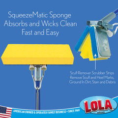 SqueezeMatic Butterfly Mop 9” Refill – Comparable w/ Quickie TYPE S