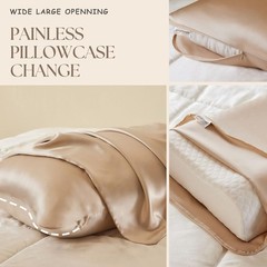 Hyaluronic Acid Silk Pillowcase 100% Mulberry, Ultra-Hydrating 23 Momme Silk