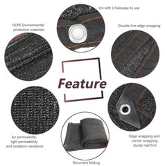 70% Shade Cloth Anti-Aging Sun Mesh UV Resistant Net Sunblock Plant Garden Tarp