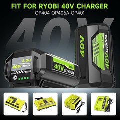 2PACK 8PACK 8.0Ah Battery 40 Volt for Ryobi 40V Lithium OP40602 Battery with LED