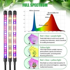 5-Head LED Grow Light Full Spectrum for Indoor Plants, Auto Timer, 10 Brightness