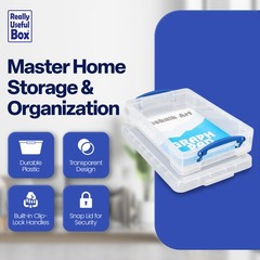 Really Useful Box 4L Storage Container with Lid and Clip Lock Handles, (3 Pack)