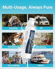 AQUA CREST RV Inline Water Filter, Reduces Chlorine, Bad Taste, odor for RVs(2)