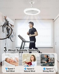 Wireless 10-Inch Ceiling Fan Light with Remote – 3 Color Settings for Any Room