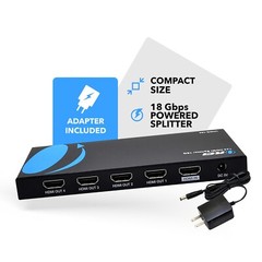 OREI UltraHD 4K @ 60 Hz HDMI Splitter 1 in 4 Out HDMI 2.0 UHDS-104
