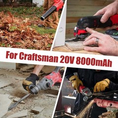 2PACK 20Volt For Craftsman V20 8.0Ah Li-ion Battery CMCB204 CMCB202 /Charger