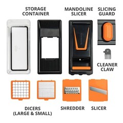 Nutrislicer XL All in 1 Mandoline Slicer and Vegetable Chopper with Container