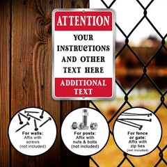 Customized With Your Custom Text New Personalized Aluminum Metal Sign 8 x 12″