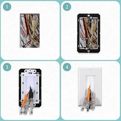Brush Wall Plate 10 Pack Single Gang Wall Plate Cable Pass Through for Cables