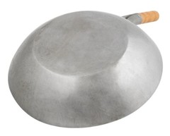 14″ Flat Bottom Carbon Steel Wok Hand Hammered Mandarin Wok SEASONED