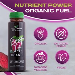 BEET IT Organic Beet Juice, 8.5 Ounce (Pack of 12) GMO-Free 100% Natural Beet Ju