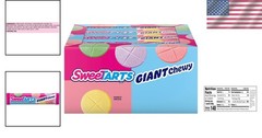 Giant Chewy Candy Rolls – 36 Count of Sweet & Tart Chewy Delights, 1.35 oz Each