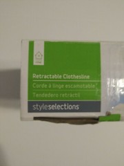 Style Selections Retractable Clothesline 7.68 in x 1.77 in x 6.10 in Extend 49ft