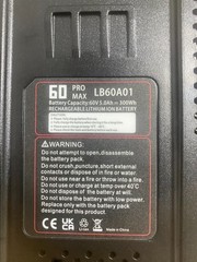 60V 5Ah Battery for Greenworks Pro 60V Max Lithium Ion Battery LB60A01 LB60A02