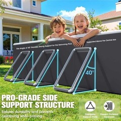 Durable Non Inflatable 90x50x20 Foldable Pool With Canopy For Adults And Kids
