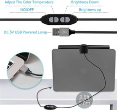 Dimmable LED Screen Bar Light USB Computer Monitor Eye-Caring Reading Desk Lamp