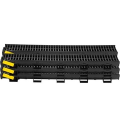 VEVOR Drainage Trench Driveway Channel Drain Kit Plastic Grate-5.8″x3.1″-6 Pack