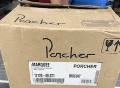 Porcher Marquee Undermount Square Biscuit Vitreous China No Hole 12120-00.071