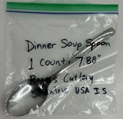 Dinner Serving Spoon 1 Count 7.88 inch Rogers Cutlery Stainless USA I S