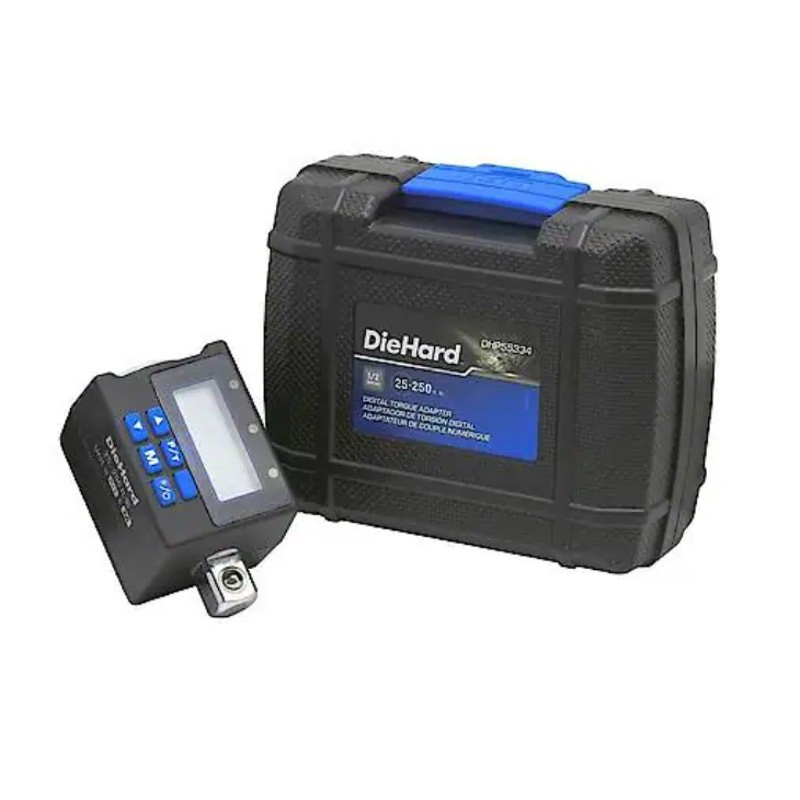DieHard Digital Torque Adapter, 1/2 in. Drive, 25-250 lb-ft, LED & Audible Alert