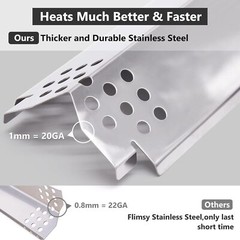 Stainless Steel Heat Shield Burner Cover for Nexgrill 720-0896B 720-0898 720-088