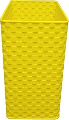 Sun Yellow Wicker Wastebasket/Stylish/Home Decor/Kids/Teens/Adults/Vibrant/Chic