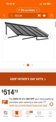 4.67 ft. Houstonian Open-Sided Galvanized Steel Fixed Awning (56 in. W x 24 in.
