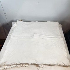 (1) Anthropologie Clementine White Cotton Jersey Euro Sham w/ Ruffles 26.5×26.5″