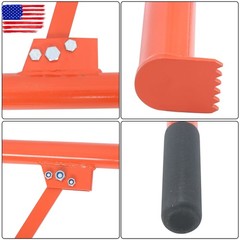 58in Felled Cant Hook Logging Tool – Steel Log Roller Tool W/ Rubber handle