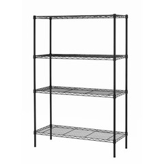 BestOffice 4 Shelf Wire Shelving Unit Garage NSF Wire Shelf Metal Storage Rack