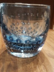Glassybaby Fireworks Translucent Blue Swirled Bubbles Not Available Online