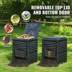 VEVOR Garden Compost Bin 80 Gal/300 L Outdoor Compost Bin BPA Free Material