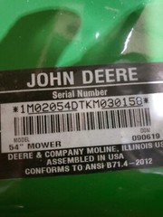 New John Deere 1023E 1025R 2023E 2025R 2026R 54D 54” Mower Deck